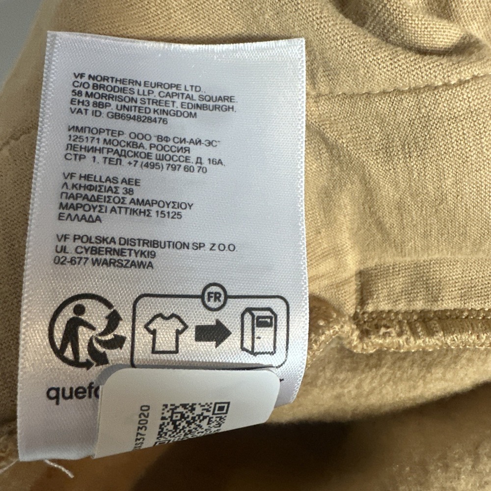 The North Face Womens Fleece Shorts Tan Elastic Waist Logo Lounge Active Small P - Picture 7 of 10